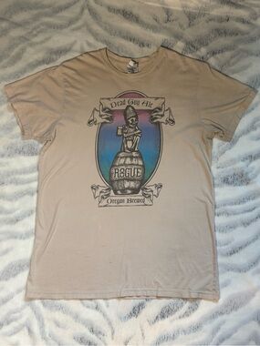 Rogue Cream Tee with Blue and Purple Graphic